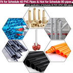 PVC Pipe Reamer 1/2 Inch Head, PVC Fitting Saver with 3 Carbide Insert,Socket Saver Plumbing Tool Plastic Pipe Fitting Reamer for Schedule 40 CPVC ABS Socket Hub,Fit Standard 1/2" Drills