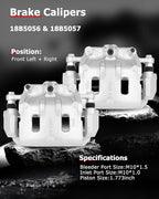 cciyu Front Left & Right Brake Calipers Assembly w/Bracket 18B5056 18B5057 For Chevy For Captiva Sport/For Equinox,For Pontiac For Torrent,For Saturn For Vue,For Suzuki For XL-7