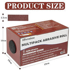 Emery Cloth Roll, 1" x 20 Feet Continuous Sandpaper Roll, 80/150/240/320/400/600 Grit Sand Paper Assortment Pack for Wood Metal Sanding and Polishing