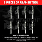 Adjustable Hand Reamer Tool H4 to H11 Sizes - 15/32" to 1-1/16” Reaming Tool for Precise Hole Finishing with Carbon Steel Blades - Hand Tools Reamers for Metal & Wood - 11.90mm - 26.98mm