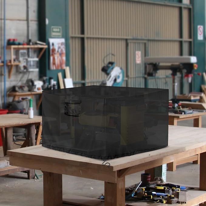 Miter Saw Cover Portable Table Saw Cover Fit for Most Planers Machine Tools to Prevent Table Saw Rust Waterproof and Dustproof 24"D x 27"W x 19"H Black