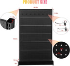 Eastern Tree Pegboard Display Stand, 4x6.5 Feet Gondola Retail Shelving Wall Display for Convenient Grocery Office Supply or Retail Stores, Standing Peg Board Display Rack with 30 Hooks