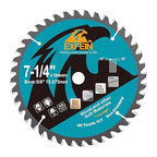 7-1/4 Inch Miter/Table Saw Blade, 40 Teeth ATB TCT Fine Finish Wood Cutting Circular Saw Blade with 4/5 Inch Arbor