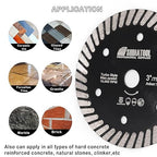 SHDIATOOL Tile Diamond Saw Blade,5Pcs 3In/75mm x Arbor 3/8In/10mm for Ceramic,Hard Porcelain,Glazed Tiles Dry Cutting disc