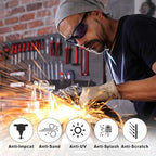 Kathfly 36 Pcs Safety Glasses Work Scratch Resistant Glasses Protective Safety Goggles Eyewear with Lens(Black and White)