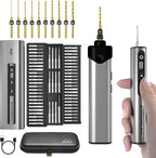 AM ARROWMAX Mini Electric Screwdriver & Drilling Adapter, 600RPM Precision Screwdriver | Mini Electric Drill 2 in 1 Tool Set, 70 Bit, 5 Torque Settings, Power Screwdriver for Phones Watch Laptops