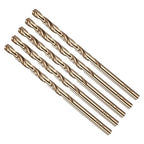 Drill Bit, #23 Cutting Diameter, 4341 HSS Gold Finish 135° Cutting Angle Number Jobber Bits - (Applications: for Drilling Soft Metal Plastic Wood), 5-Pieces