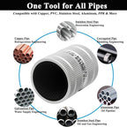 Wisamic Pipe Reamer Tool, 1/4" to 1-1/4" Inner/Outer Deburring Tool for Copper, Stainless Steel, PVC, Aluminum – Plumbing Chamfering Tool for Tubing Prep