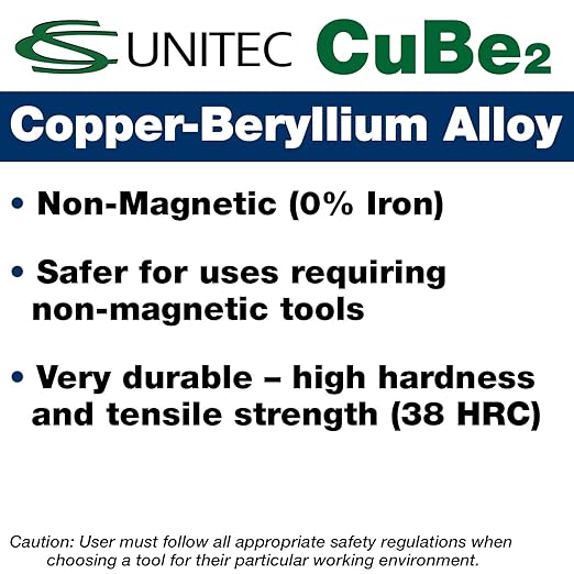 CS Unitec Screwdriver Phillips Head Non-Sparking, Non-Magnetic, Corrosion Resistant Type 1 (3mm) x 3-3/16" Round Shank TUV Certified EX803-1B