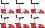 Wood Gluing Pipe Clamp Set | 3/4" Heavy Duty Woodworking Cast Iron Pipe Clamps Quick Release Pipe Wood Clamps (6 Pack, 3/4")