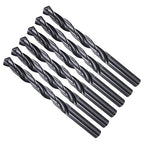 Drill Bit, 15/32" Cutting Diameter, 4241 HSS Nitriding Black 118° Cutting Angle Versatile Jobber Bits - (Applications: for Drilling Plastic Wood Soft Metal), 6-Pieces