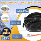 3FT~200FT Heat Tape for Water Pipes, -40°F Deicing Cable,Pipe Heat Cables for Roof,Gutter，Farm，Freeze Protetion Heating Wires, Heated Water Hose,Plumbing Fixtures,120V 5W/FT (120FT)