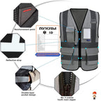 A-SAFETY 4XL 5XL grey vest construction