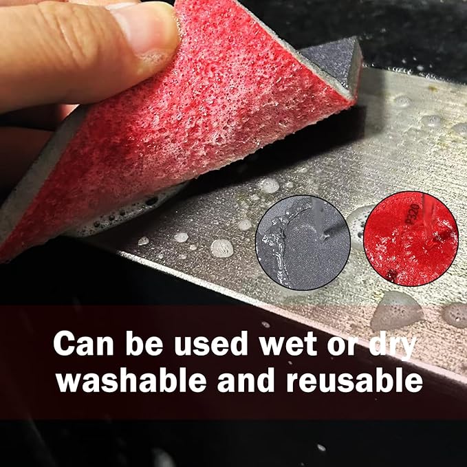 20PCS 3 x 4 Inch 240 Grit Sanding Sponge, Ultra Fine Sanding Sponges Pads, Soft Foam Hand Sanding Block Dry Wet Sandpaper Blocks for Model Drywall Metal Wood Furniture Polishing