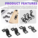Swpeet 25Pcs 12mm Two Hole U Bracket Clamp with 50Pcs Self-tapping Screws Kit, U-Clamps, Metal Pipe Clamps, Pipe Strap Clamps, Conduit Clamps, Tension Clips for Fixing Pipe or Cable