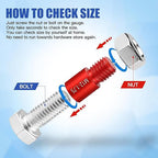 Nut and Bolt Thread Checker - 54 PCS Nut and Bolt Gauges Individually Housed in Case (27 Inch & 27 Metric) Specially Suitable for Size Check on Tricky and Narrow Area