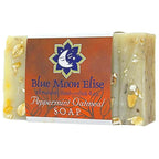 Peppermint Oatmeal Bar Soap, Scented with Premium Peppermint Essential Oils, Handmade in the USA, Moisturizing and Therapeutic for Face/Body, For Sensitive Skin