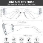 48 Pack Safety Glasses Bulk Clear Safety Goggles Black Tinted Eye Protection Glasses Anti Dust Impact Scratch Resistant Protective Eyewear for Men Women Work Lab Construction Carpentry Shooting