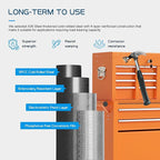 8-Drawers Large Tool Chest, 2-in-1 Detachable Garage Rolling Tool Box Metal Tool Storage Cabinet Removable Lockable Tool Cart with Wheels and Drawers
