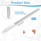 Diamond Dust Nail File Metal Nail File 6 Inch Dust Nail File Diamond Dust Nail Files for Natural Nails Stainless Steel Fingernail Files with Pointed Tip for Manicure, Pedicure(2 PCS)