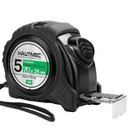 HAUTMEC Tape Measure 5m/16ft Auto-Lock with Dual Metric & Imperial Scale, Easy to Read Nylon Coated Measuring Tape for Construction, Carpentry, Contractors, Engineers, DIY, HT0100-TM
