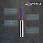 2PCS Upcut Spiral Router Bit 1/4 Inch Shank 1/8 Inch Cutting Diameter 1/2 inch Cutting Length with Extra Long Life Coating CNC Router Bits End Mill for Wood Cutting, Slot Mortise, Engraving