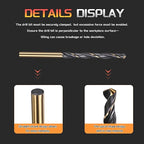 Drill Bit, 5mm Cutting Diameter, 4341 HSS Gold and Black 118° Cutting Angle Number Jobber Bits - (Applications: for Drilling Soft Metal Plastic Wood), 12-Pieces