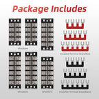 APIELE 25A Screw Terminal Block 4/5/6 Position Dual Row Covered 600V Pre-Insulated Terminal Barrier Strips (6PCS 25A 4P/5P/6P+6PCS Wiring Strips)