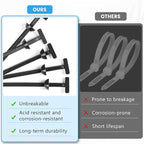 100pcs Nylon Universal Cable Tie Buckle - Zip Ties Heavy Duty Self-Locking, Uv Resistant Plastic Fasteners For Car Daily Repair (Engine Guard, Fenders, Trunk),Wire Bundling Home & Garage Use