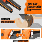 PVC Pipe Cutter Cuts up to 2-1/2”, Aluminum Ratchet Pipe Cutter Tool Heavy-Duty for PVC, PPR, PE, PEX, Plastic Hoses & Plumbing Pipes, Fast Pipe Tube Cutters with Teflon Coated SK5 Blade