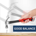 8OZ Claw Hammer with Fiberglass Handle, Drop Forged Claw Hammer, All Purpose Hammer, Smooth Face, Shock-Absorbing Grip