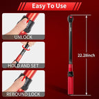 1/2-Inch Drive Click Torque Wrench, Dual-direction 40-300ft.lb/33.9-406.8Nm, 72-tooth Torque Wrench with Dual Range Scales, ±3% High Precision