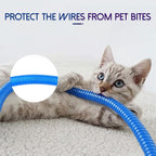 Split Wire Loom Tubing, 10,25ft Cord Protectors from Pets No Chew, Flexible Wire Covers Cord Protectors, Protective Split Cable Sleeve for Automotive Home Industrial Wires(Blue, 0.46inch-10ft)