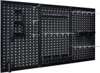Ultrawall Peg Board Wall Organizer 4 ft. Metal Pegboard Garage Wall Pegboard Tool Storage Kit with Accessories for Garage, 45pcs