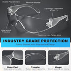 WFEANG Transparently Safety Glasses 30 Pair Protective Eyewear for Men Women ANSI Z87.1 Scratch & Impact Resistant Eye Protection for WorkLab Construction (Clear-30pack)
