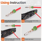 iCrimp Ratchet Weather Pack Sealed Connector Crimping Tool, Wire Crimper for AWG24-14 Waterproof Terminals with Locking Feature IWC-1424BP