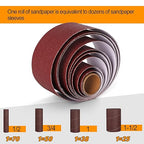 POLIWELL 8-Piece Sanding Drum kit with Four 3-metre Rolls of Sandpaper (80, 120, 240, 320) Drum Sander for Drill and Press Drilling Machines, Mould Grinding Machine