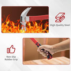 24 oz Claw Hammer-Straight Rip Claw with Smooth Face-heavy Duty Hammer with Soft Grip Handle