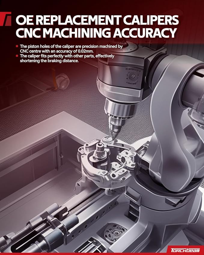 Torchbeam Rear Brake Caliper Left for Lexus RX350 2007-2009, Lexus RX330 2004-2006, Lexus RX400h 2006-2008, Toyota Highlander 2006-2007, Rear Left Caliper Replace # 19B2783