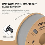 Official Creality Hyper PLA Filament 1.75mm, High Speed PLA 30-600mm/s 3D Printer Filament, Dimensional Accuracy +/-0.02mm, Fit Most FDM 3D Printers, 1KG(2.2lbs) Spool Gray