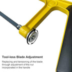 6inch Mini Hacksaw Frame - 150mm Extra Fine Cut Junior Hack Saw with Bi-Metal Blade for Metal and Wood