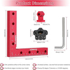 90 Degree Positioning Squares, Right Angle Clamps for Woodworking 5.5" x 5.5"(14 x 14cm), Aluminum Alloy Corner Clamps, Clamping Squares Tool for Picture Frame Box Cabinets Drawers (4 Pack)