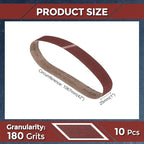 10 Pcs Sanding Belts 1 x 42 Inch 180 Grit Aluminum Oxide Abrasive Sandpaper for Belt Sander Metal Grinding Wood Working Weld Rust Removal