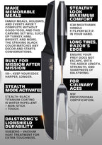 Dalstrong Carving Knife & Fork Set - 9" Blade - Shadow Black Series - Black Titanium Nitride Coated - High Carbon - 7CR17MOV-X Vacuum Treated Steel - Carving Set - BBQ Knife - Sheath - NSF Certified