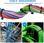 Zip Ties 8 inch Black Zip Ties with 50 Pounds Tensile Strength,Cable Ties,100 Pack, by Tantti Supply