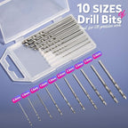 LEOBRO Hand Drill, Pin Vise with Drill Bits, Drill Press Vise, Keychain Making Kit, Jewelry Making Supplies, for Crafts