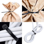 zip ties 14 inch Black Cable ties wraps 100 pcs/Pack outdoor use Long plastic ties with 60 Pounds tensile