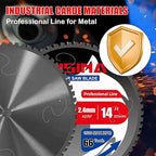 14" Miter Table Saw Blade, TCT Metal Cutting Saw Blades with 66T & 1" Arbor, Professional for Iron Steel Aluminum Stainless Steel Ferrous Metals