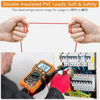 Neoteck 17PCS Multimeter Automotive Test Leads Wire Piercing Clip Puncture Probes Replaceable Gold-Plated Multimeter Probes 4mm Banana Plug Extension Test Cable Set