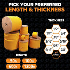 Yellow Twisted Polypropylene Rope, 1/4" Thickness x 600' Length Heavy Duty Poly Ropes for Outdoor and Marine Use, Yellow Rope for Visibility & Safety